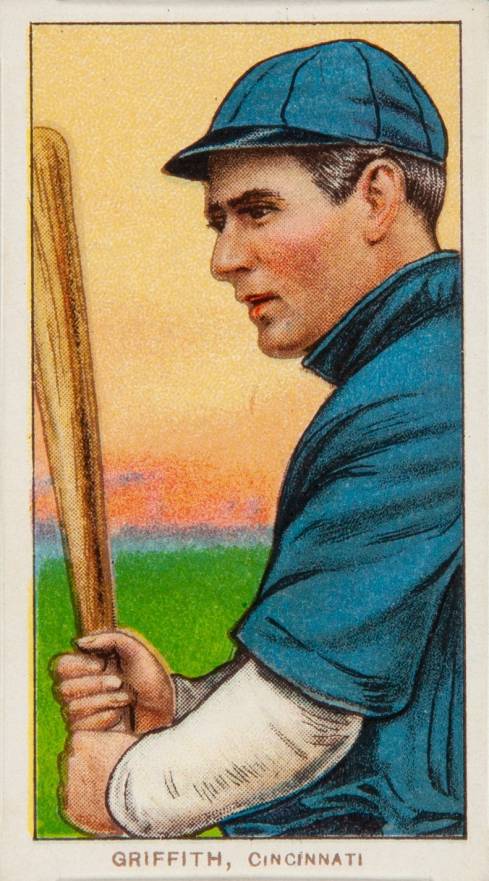 1909 White Borders Piedmont Factory 42 Griffith, Cincinnati #195 Baseball Card