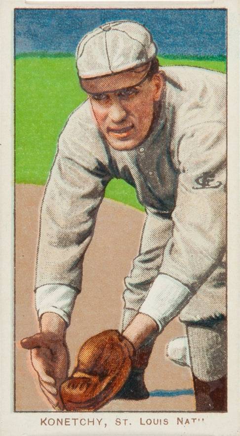 1909 White Borders Piedmont Factory 42 Konetchy, St. Louis Nat'L #263 Baseball Card