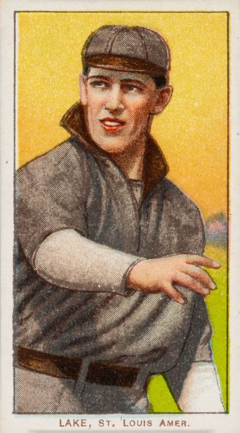 1909 White Borders Piedmont Factory 42 Lake, St. Louis Amer. #274 Baseball Card