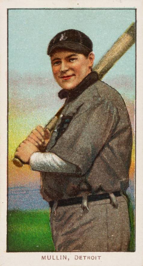 1909 White Borders Piedmont Factory 42 Mullin, Detroit #349 Baseball Card