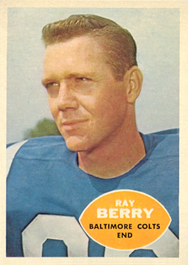 1960 Topps Raymond Berry #4 Football Card