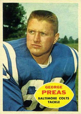 1960 Topps George Preas #6 Football Card