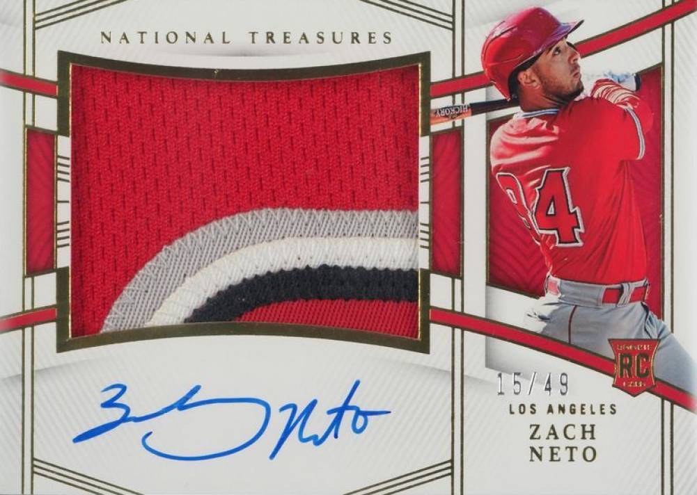 2023 Panini National Treasures Zach Neto #165 Baseball Card