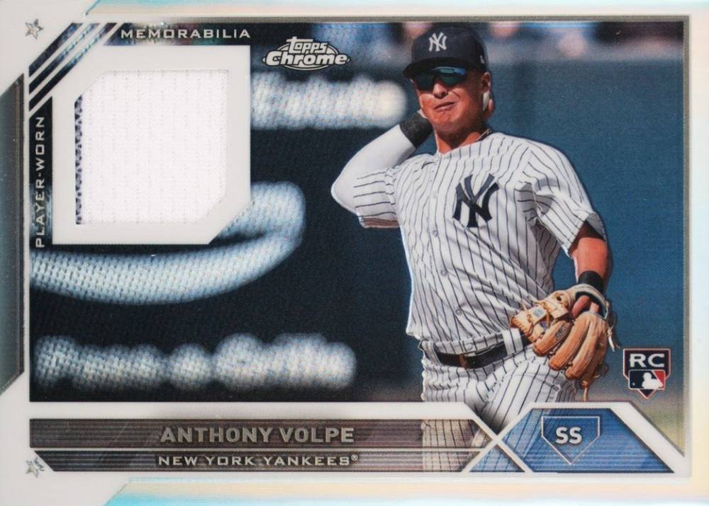 2023 Topps Complete Set Chrome Rookie Relic Anthony Volpe #CRRAV Baseball Card