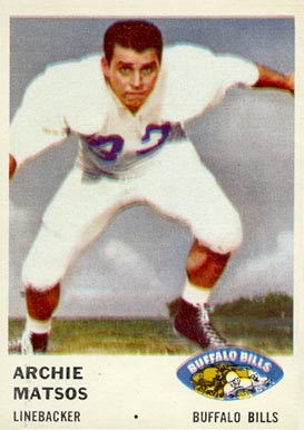 1961 Fleer Archie Matsos #142 Football Card