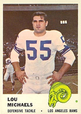 1961 Fleer Lou Michaels #107 Football Card