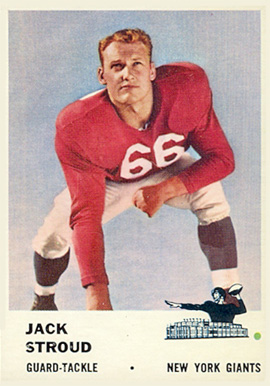 1961 Fleer Jack Stroud #70 Football Card