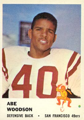 1961 Fleer Abe Woodson #65 Football Card