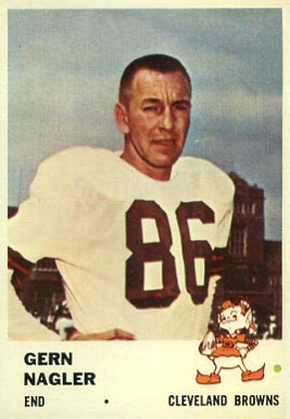 1961 Fleer Gern Nagler #14 Football Card