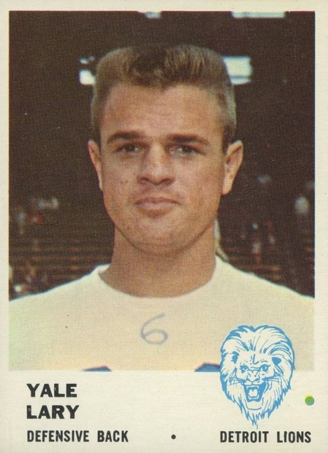 1961 Fleer Yale Lary #85 Football Card