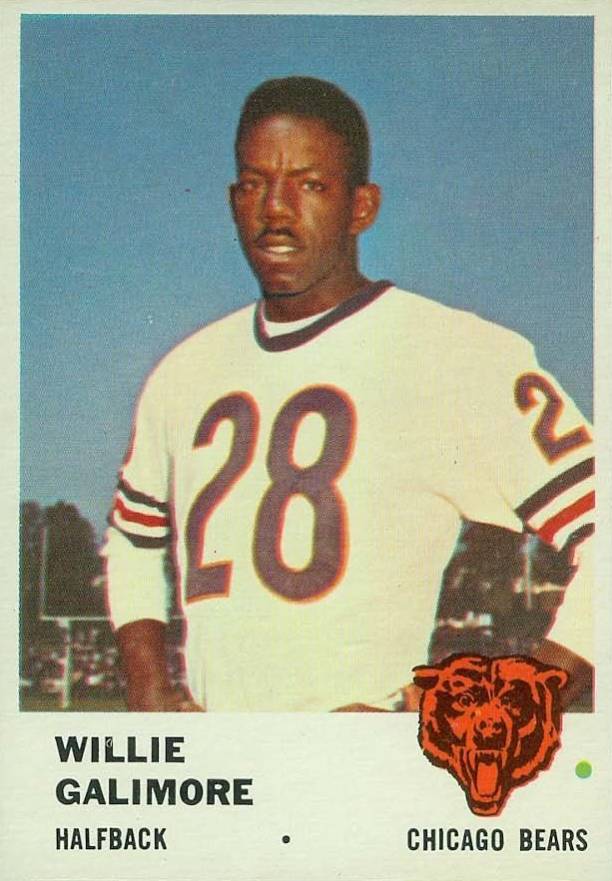 1961 Fleer Willie Galimore #3 Football Card