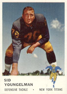 1961 Fleer Sid Youngelman #220 Football Card