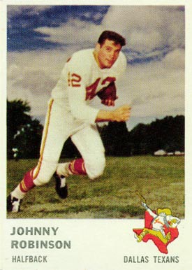 1961 Fleer Johnny Robinson #202 Football Card