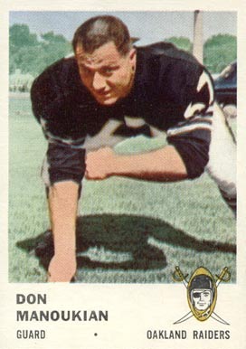 1961 Fleer Don Manoukian #196 Football Card