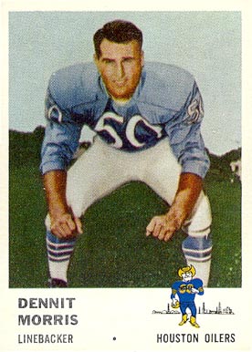 1961 Fleer Dennit Morris #175 Football Card