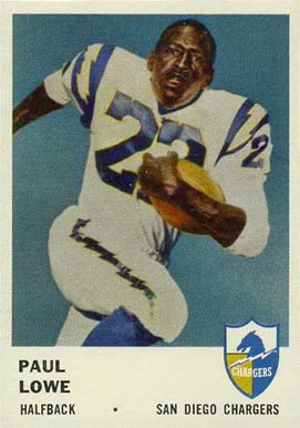 1961 Fleer Paul Lowe #157 Football Card