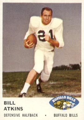 1961 Fleer Bill Atkins #141 Football Card