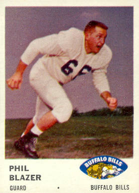 1961 Fleer Phil Blazer #139 Football Card