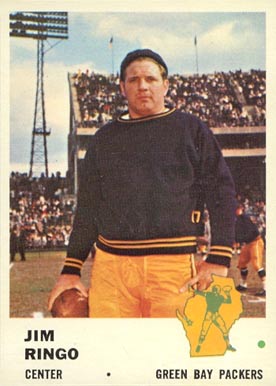 1961 Fleer Jim Ringo #96 Football Card