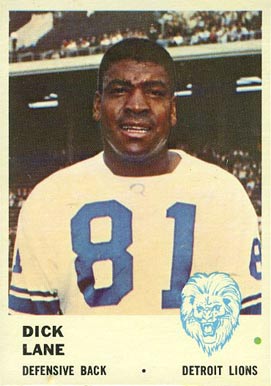 1961 Fleer Dick Lane #84 Football Card