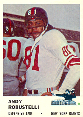 1961 Fleer Andy Robustelli #75 Football Card