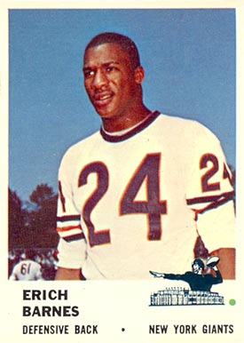 1961 Fleer Erich Barnes #73 Football Card