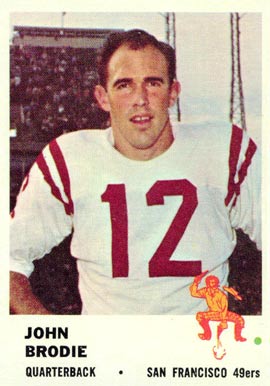 1961 Fleer John Brodie #59 Football Card