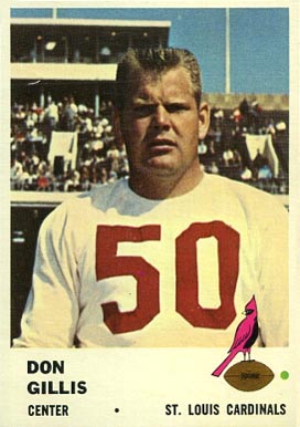 1961 Fleer Don Gillis #25 Football Card