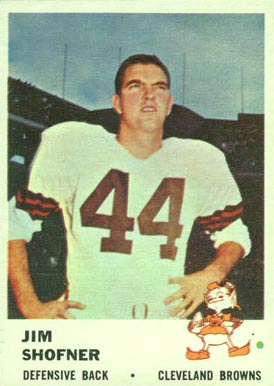 1961 Fleer Jim Shofner #15 Football Card