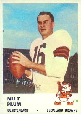 1961 Fleer Milt Plum #10 Football Card