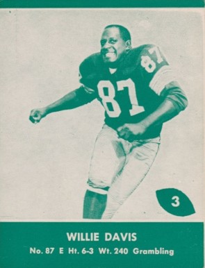 1961 Lake to Lake Packers Willie Davis #3 Football Card