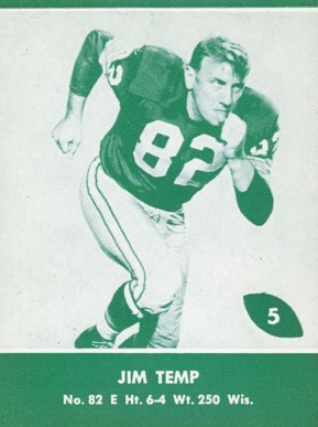 1961 Lake to Lake Packers Jim Temp #5 Football Card