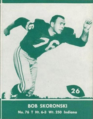 1961 Lake to Lake Packers Bob Skoronski #26 Football Card