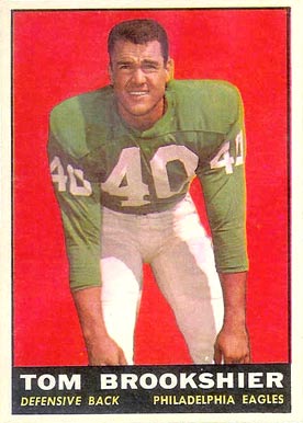 1961 Topps Tom Brookshier #102 Football Card