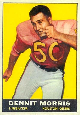 1961 Topps Dennit Morris #147 Football Card