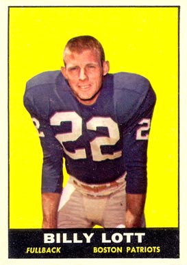 1961 Topps Billy Lott #176 Football Card