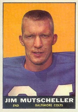 1961 Topps Jim Mutscheller #5 Football Card