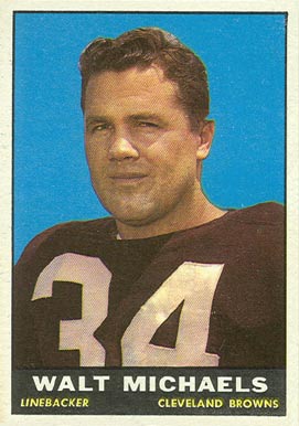 1961 Topps Walt Michaels #75 Football Card