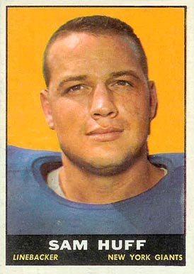 1961 Topps Sam Huff #91 Football Card