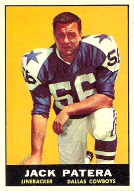 1961 Topps Jack Patera #26 Football Card