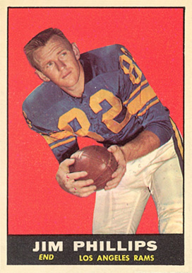 1961 Topps Jim Phillips #51 Football Card