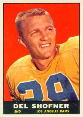 1961 Topps Del Shofner #52 Football Card