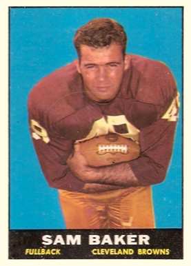 1961 Topps Sam Baker #74 Football Card