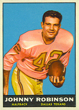 1961 Topps Johnny Robinson #139 Football Card