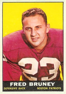 1961 Topps Fred Bruney #177 Football Card