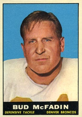 1961 Topps Bud McFadin #191 Football Card