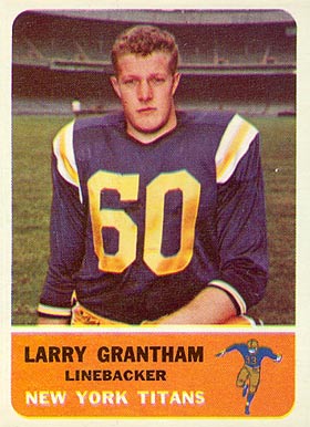 1962 Fleer Larry Grantham #64 Football Card