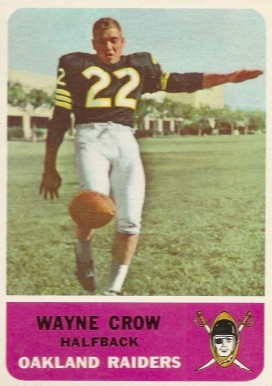 1962 Fleer Wayne Crow #73 Football Card