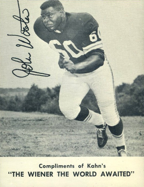 1962 Kahn's Wieners John Wooten # Football Card