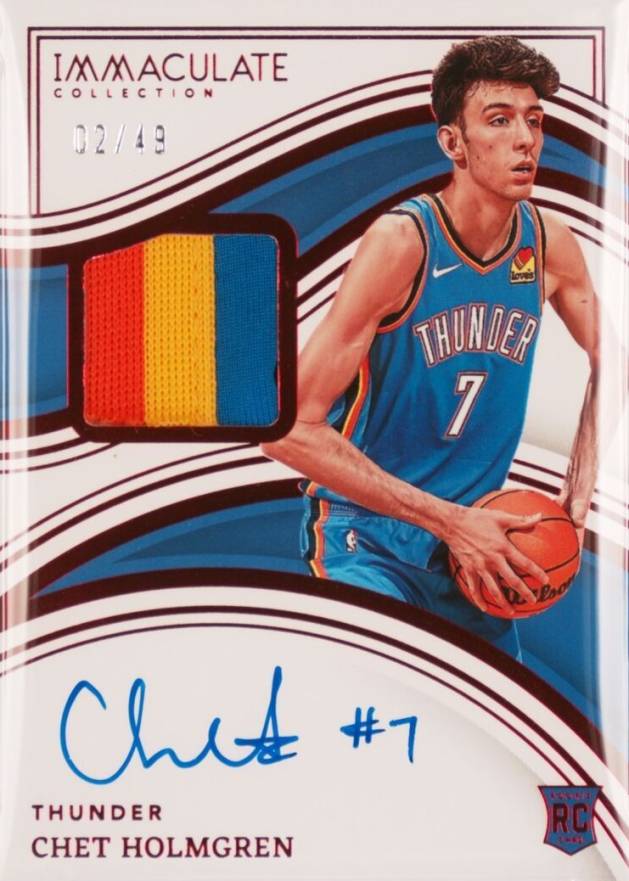 2022 Panini Immaculate Collection Chet Holmgren #123 Basketball Card